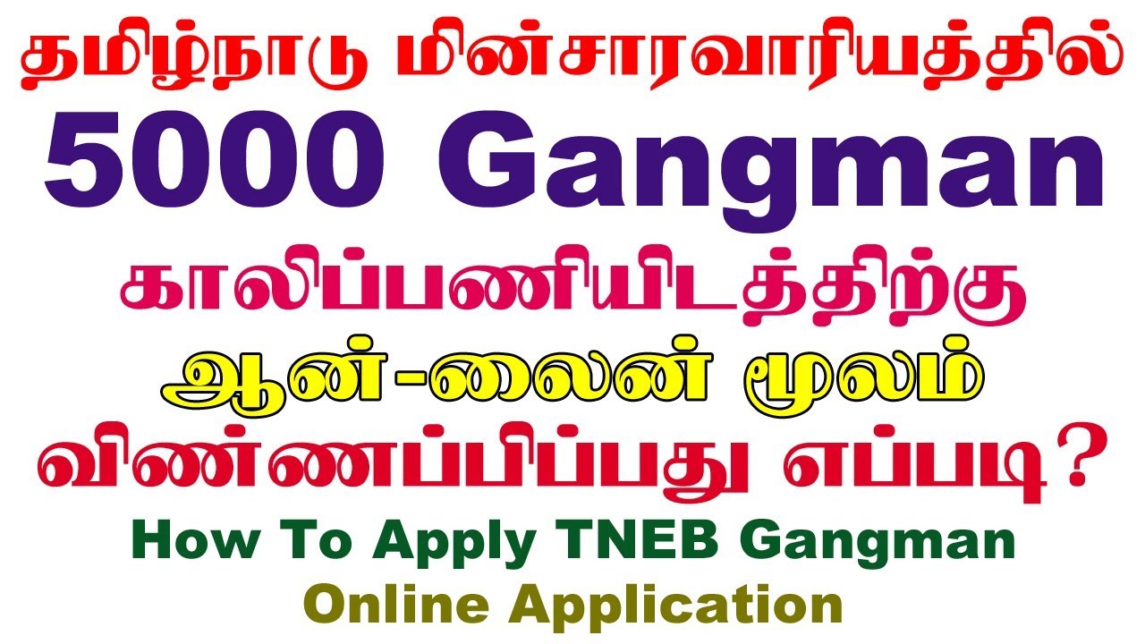 How to Apply Tneb Gangnam Online | Tangedco recruitment | TNEB Job Vacancy 5000