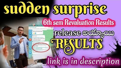 6th sem Revaluation Results relaesed || Results link is in Description || Check it out once KU