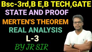 real analysis || merten's theorem || Bsc-3rd || BY JR SIR