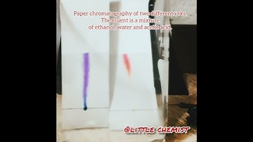 Paper chromatography of two different inks. ll lab clips
