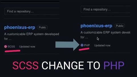 How to Change GitHub Repository Default Language (SCSS to PHP)