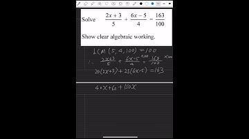 2024 Edexcel IGCSE maths 2H fraction equation