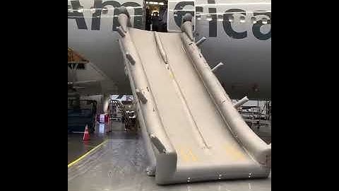 Aircraft Slide Raft Deployment - #Shorts