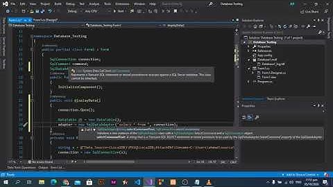 CRUD operation on Database in C# - SELECT query - use of Data Grid View