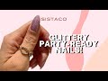 Glittery partyready nails  flamingo holographic  sistaco tutorial by gelatokat