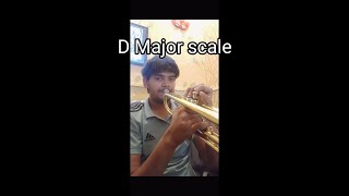 D major scale on trumpet ||#anshtrumpet