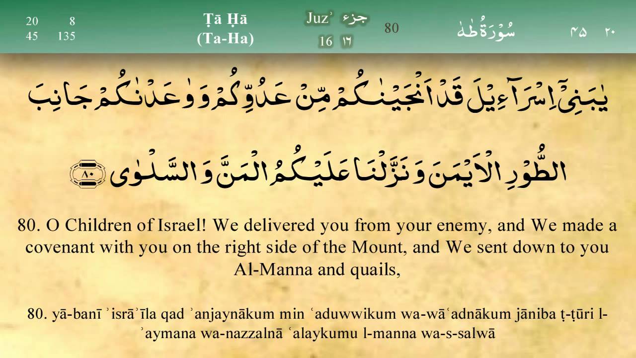 020   Surah Ta Ha by Mishary Al Afasy (iRecite)