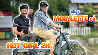 Tiết Cương bất ngờ khi gặp 2k chạy Mobylette cổ