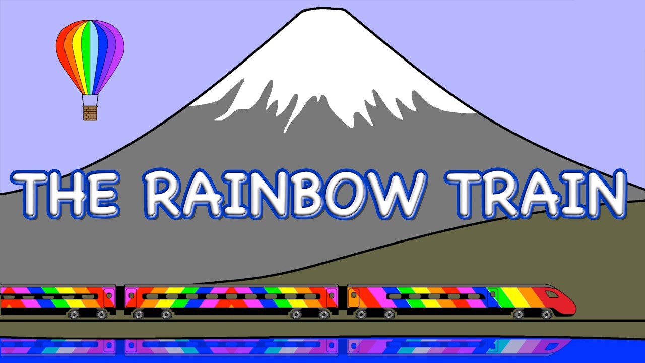 The Rainbow Train | TRAIN SONGS | LEARN COLOURS