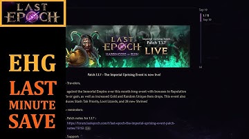 Last Epoch - THEY FIXED THE BUG