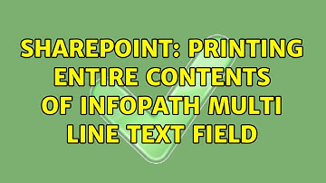 Sharepoint: Printing entire contents of InfoPath multi line text field