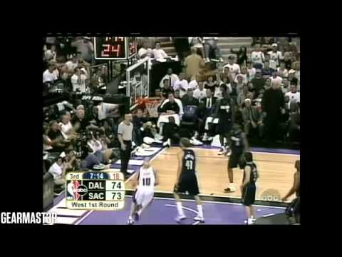 Peja Stojakovic 28 Points Vs Mavericks Full Highlights 2004 WC1R GM1 2004 04 18