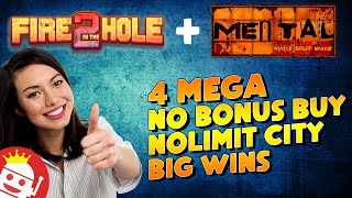 😱 4 HUGE NO BONUS BUY NOLIMIT CITY MEGA WINS!