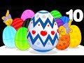 10 Huevos de Pascua Gigantes | Aprende Colores y Canciones Infantiles con Plim Plim