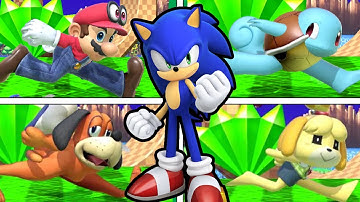 WHAT IF Every Character Tried To Do ALL SONIC TAUNTS in Smash Bros Ultimate? (Smash Mods)