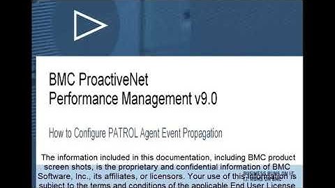 BMC TSOM Patrol:  How to Configure PATROL Agent Event Propagation