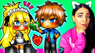 His Maid For A Month! 💸💔 Gacha Life Mini Movie Love Story Reaction