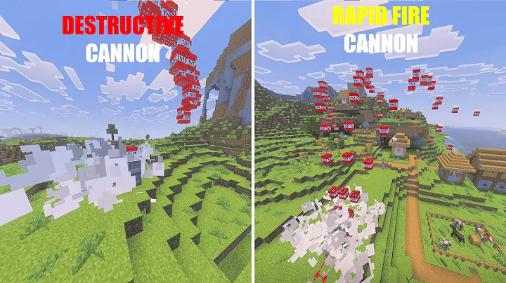 5 EASY TNT Cannons in Minecraft Bedrock! (tutorial)