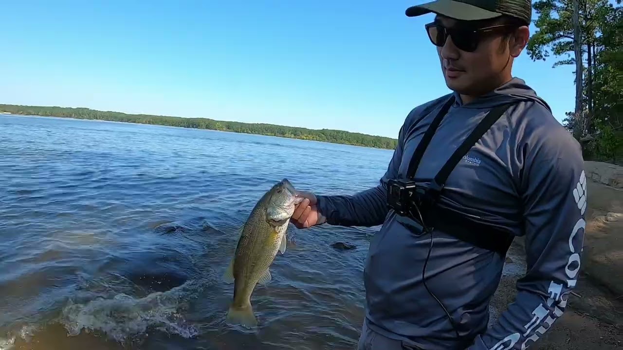 A ONE day trip to Jordan Lake, NC Crosswinds Campsite. Bank Fishing largemouth bass