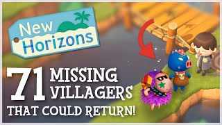 Animal Crossing New Horizons - 71 MISSING VILLAGERS That Could Come Back!