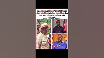 ODM party leader Oburu odinga rushed to hospital,, pray for the odinga family