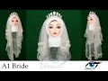 لف حجاب العروسة | طرحة زفاف 3 ادوار .