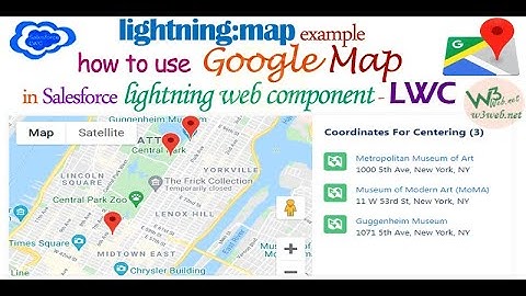 how to display google map using lightning-map element in salesforce lightning web component LWC