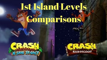 Crash Bandicoot 1 | N. Sane Trilogy ~ 1st Island Levels PS4 vs. PS1 Comparison