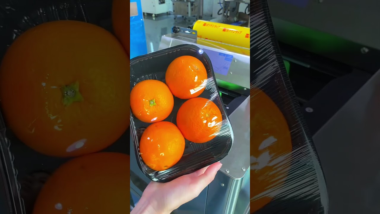Orange packaging machine, fruit automatic plastic wrap packaging machine
