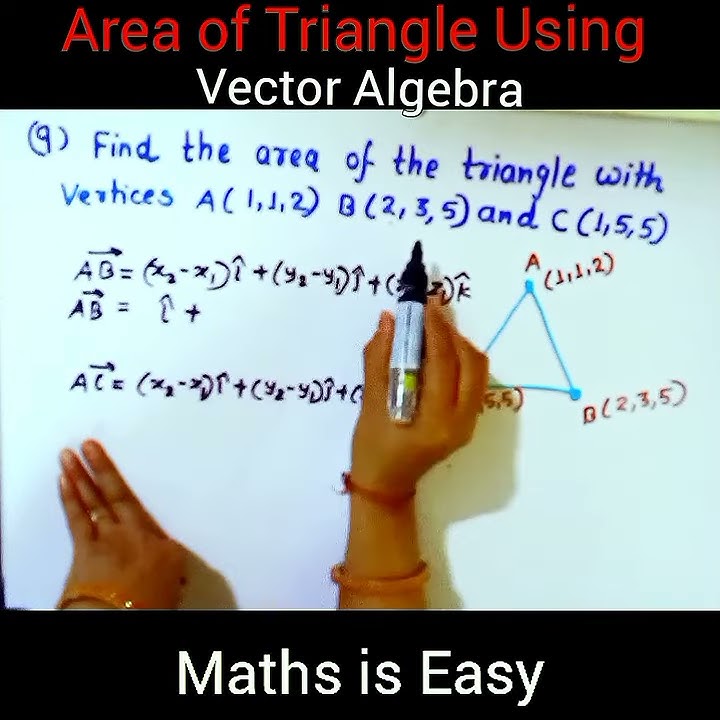 Vectors | Area Of Triangle Using Vector Algebra #shorts #Youtubeshorts ...