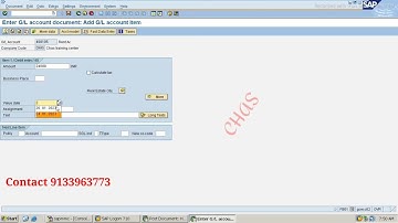 FB01 | GL Posting | FB01 General Ledger Posting in Telugu