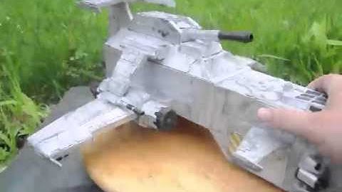 WH40K. Thunder Hawk Gunship ancient silver, scratch built