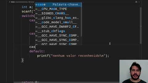 switch case - Linguagem C