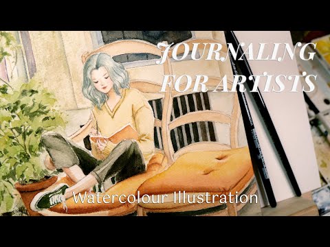 🎨 Paint with Me in Watercolours | ❤️ Journaling for Artists ✍️ - Art Vlog