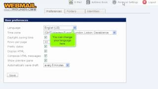 How to edit your preferences in RoundCube