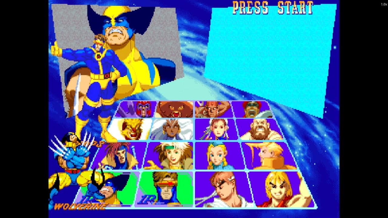 Cyclops & Wolverine Team Up! | X-Men vs Street Fighter Arcade Gameplay