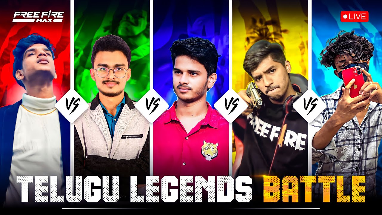 TELUGU LEGENDS BATTLE   🤯  Underated Legend Vs Legend 😈 Free fire live in telugu ❤️
