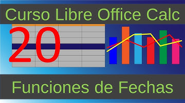 Curso Libre Office Calc. Funciones de Fechas. Vídeo 20.