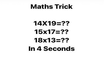 MULTIPLICATION OF NUMBERS FROM 11 TO 20 IN JUST 4 SECONDS