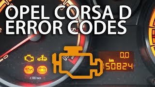 How to read DTCs Opel Corsa D (Vauxhall diagnostic trouble codes)