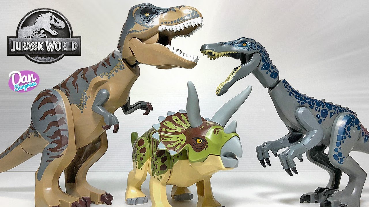 3 New Dinosaur! LEGO Jurassic Baryonyx, Triceratops, T-Rex -