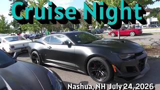 Cruise Night Nashua, NH  July 24, 2026