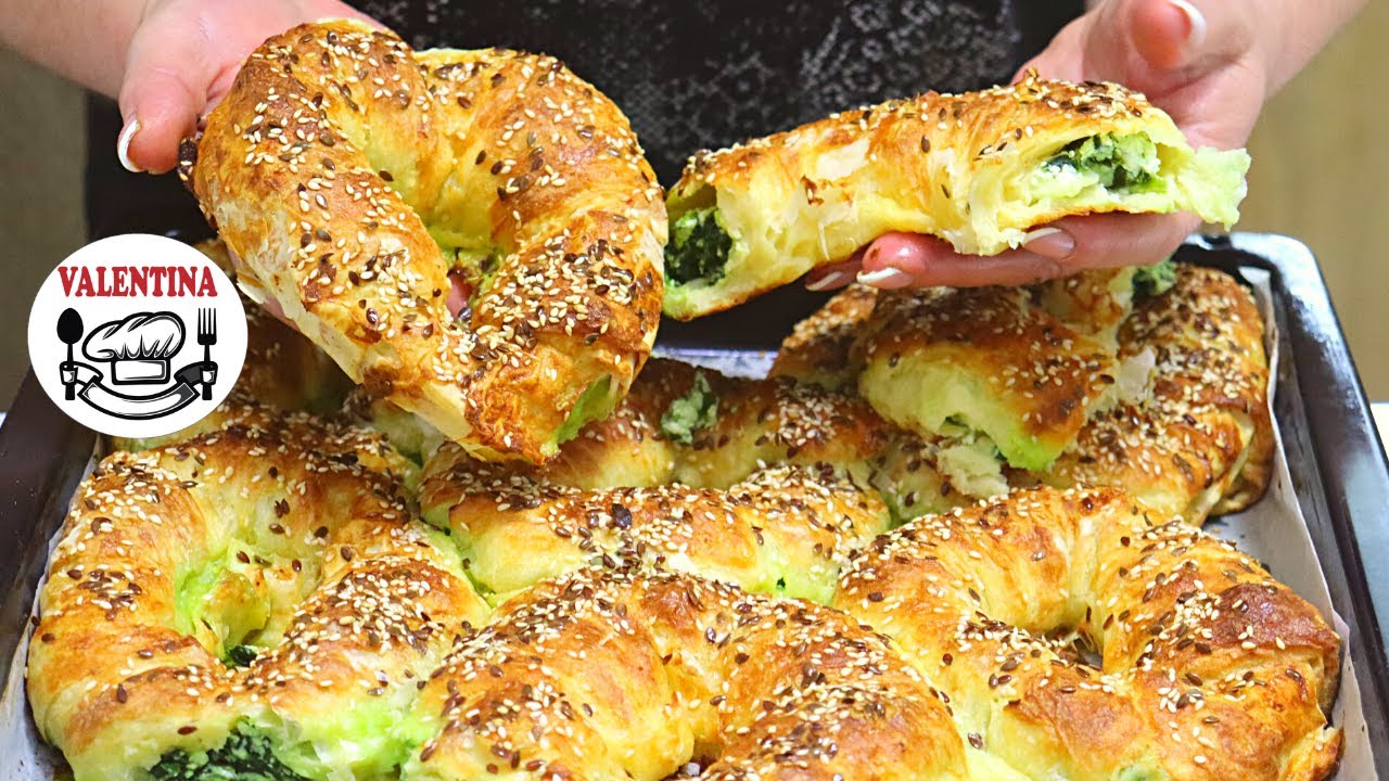 Ovako nešto niste probali❗Đevrek Pitice sa sirom i spanaćem kojih nikad dosta😋❗Ukusnije niste jeli💯❗