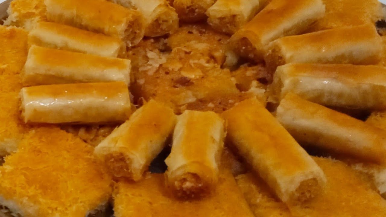 طريقه عمل الحلويات الشرقيه بالقشطه والمكسرات