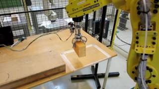 Gripper on industrial robot arm