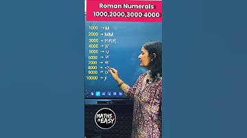 Roman Numerals| How to write 1000 ,2000, 3000 and 4000 etc in roman numerals #ytshorts #shorts #fun