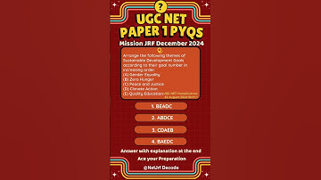 Ugc net paper 1 People & Environment Pyq||SDG goals #ugcnetpaper1 #shorts #shortsfeed #netjrfdecode