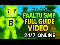 New Survival FAALTU SMP Full Guide Video | Java/Mcpe | 24/7 Online | Anyone Can Join