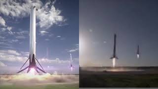 Falcon Heavy Animation v  Actual Arabsat 6-A Mission