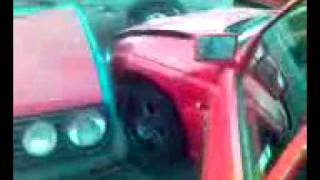 Ford Escort RS2000 (rpl Cosworth) vs. VW Golf 2 crash